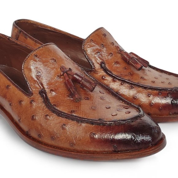 Bashwood Handmade Artificial Ostrich Leather Shoes For Men